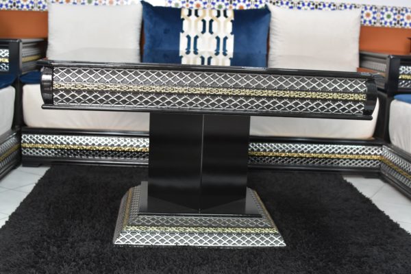 Salon Marocain Hiba noir – Image 3