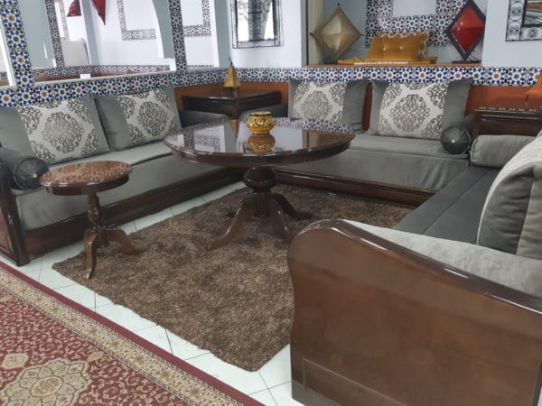 Salon Marocain Torsadé Wengué Mat ou Brillant sur msure