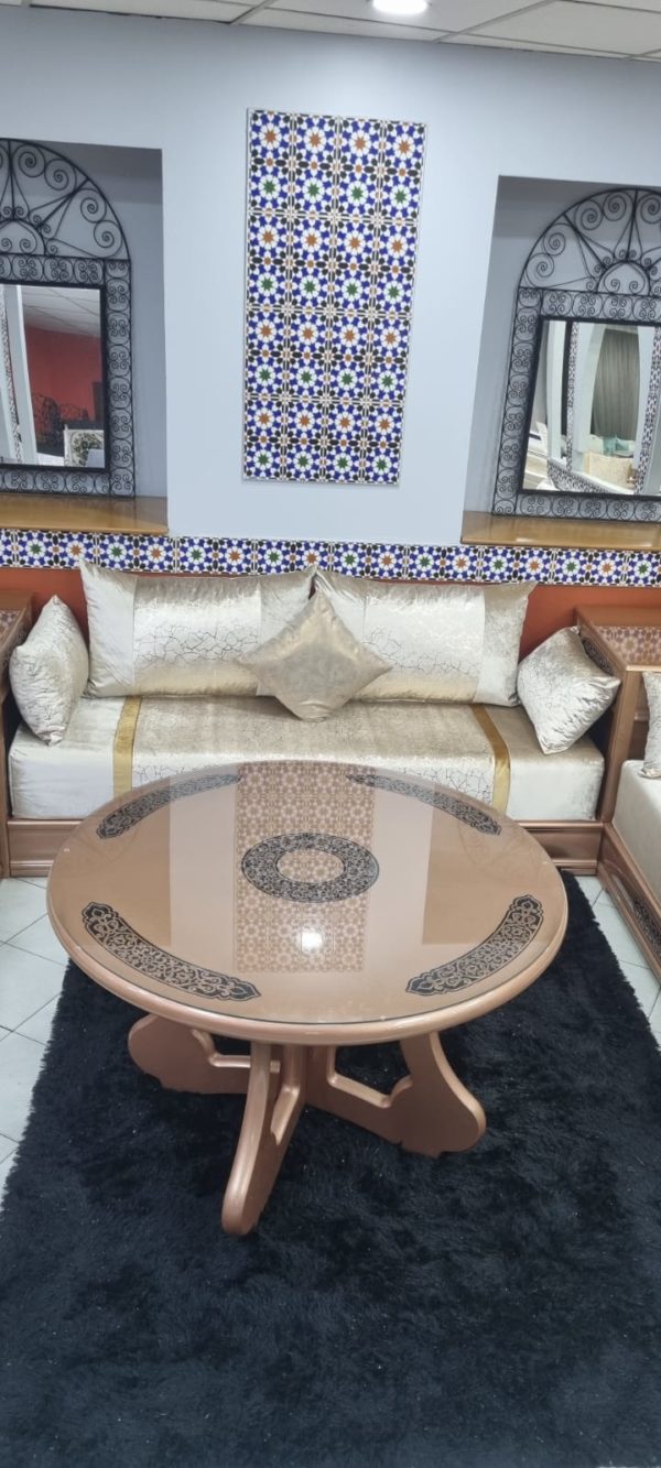 Salon Marocain Covra sculpté Bronze Brillant sur mesure – Image 2