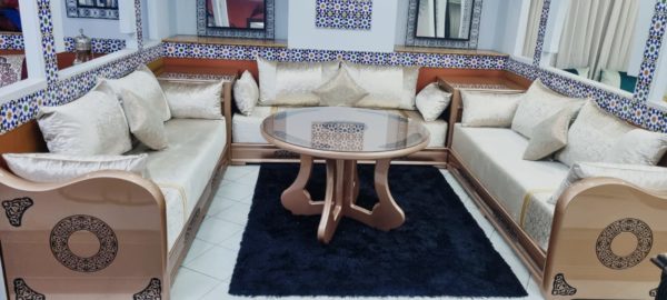 Salon Marocain Covra sculpté Bronze Brillant sur mesure